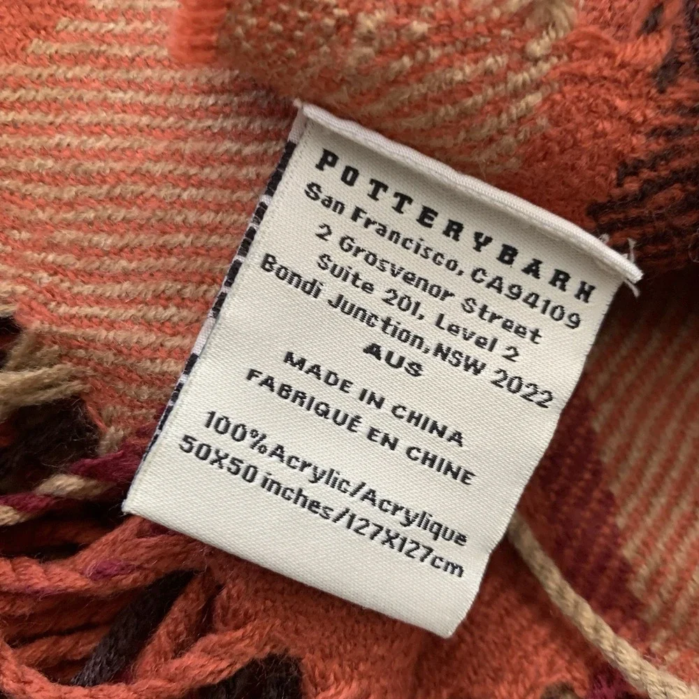 Pottery Barn Ronan Plaid Throw Blanket